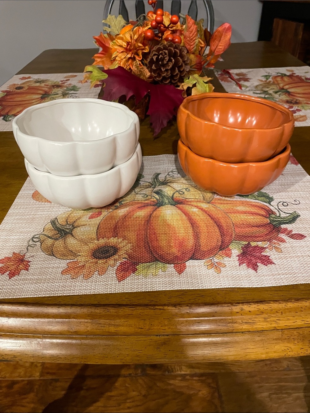 Festive Pumpkin Ceramic Bowls